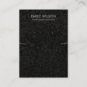 TARJETA DE VISITA PANTALLA DE GANANCIA DE TEXTO MOSAICO NEGRO