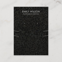 TARJETA DE VISITA PANTALLA DE GANANCIA DE TEXTO MOSAICO NEGRO