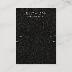 TARJETA DE VISITA PANTALLA DE GANANCIA DE TEXTO MOSAICO NEGRO