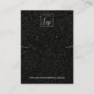 TARJETA DE VISITA PANTALLA DE GANANCIA DE TEXTO MOSAICO NEGRO