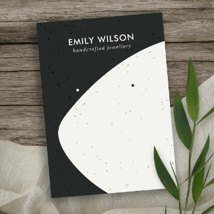 TARJETA DE VISITA PANTALLA DE GANANCIAS CERAMIC BLANCA Y NEGRO