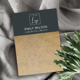 TARJETA DE VISITA PANTALLA DE GANANCIAS DE LOGO DE TEXTURA DE TERRAC