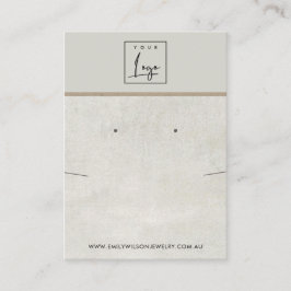 TARJETA DE VISITA PANTALLA DE GANANCIAS DE NECEZA GRIS BLANCA