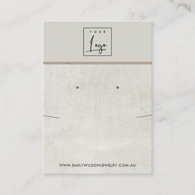 TARJETA DE VISITA PANTALLA DE GANANCIAS DE NECEZA GRIS BLANCA (Anverso)
