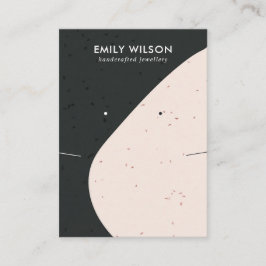 TARJETA DE VISITA PANTALLA DE GANANCIAS DE OLA DE RUBOR NEGRO CERAMI