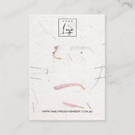 TARJETA DE VISITA PANTALLA DE GANANCIAS DE PAPEL DE PETAL HECHO A MA