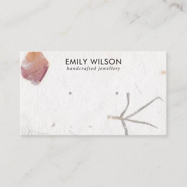 TARJETA DE VISITA PANTALLA DE GANANCIAS DE PETAL DE PINTURA HECHA A  (Anverso)