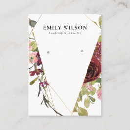 TARJETA DE VISITA PANTALLA DE GANANCIAS DE ROSA DE ORO RUBOR