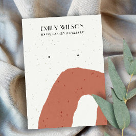 TARJETA DE VISITA PANTALLA DE GANANCIAS DE TERRACOTTA CERAMICA ABSTR