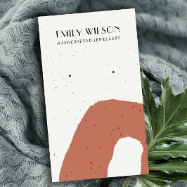 TARJETA DE VISITA PANTALLA DE GANANCIAS DE TERRACOTTA CERAMICA ABSTR