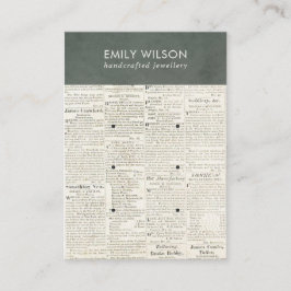 TARJETA DE VISITA PANTALLA DE GANANCIAS DEL PERIÓDICO 3 DE VINTAGE G