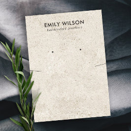 TARJETA DE VISITA PANTALLA DE GANANCIAS RÚSTICAS DE STUCCO BLANCO