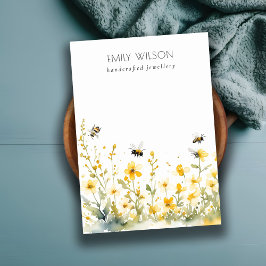 Tarjeta De Visita Pantalla de joyas con logotipo de flor silvestre a