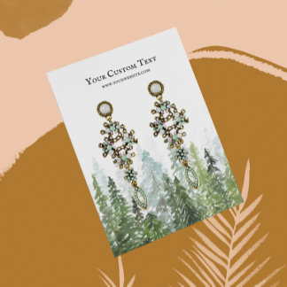 Tarjeta De Visita Pantalla De Joyas De Agua Pine Woods Earting