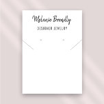 Tarjeta De Visita Pantalla de joyas de collar minimalista<br><div class="desc">Tarjeta De Negocios minimalista Para La Exhibición De Joyas De Collar. Un diseño elegante con orificios ajustables de aro y elementos de collar. El reverso de la tarjeta tiene información de contacto de negocios personalizados con opción de medios sociales. Opción de edición adicional en la página del producto. Personalice con...</div>