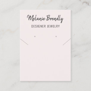 Tarjeta De Visita Pantalla de joyas de collar minimalista