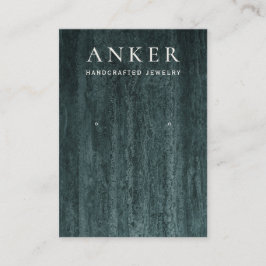 Tarjeta De Visita Pantalla de joyas de mármol verde