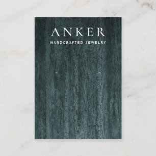 Tarjeta De Visita Pantalla de joyas de mármol verde