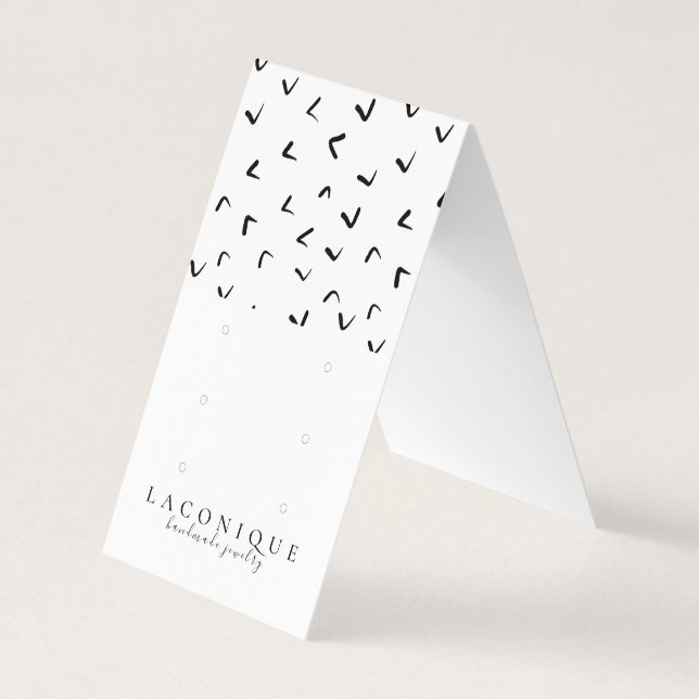 Tarjeta De Visita Pantalla de joyas | Joyería | Blanco y negro  (Anverso)