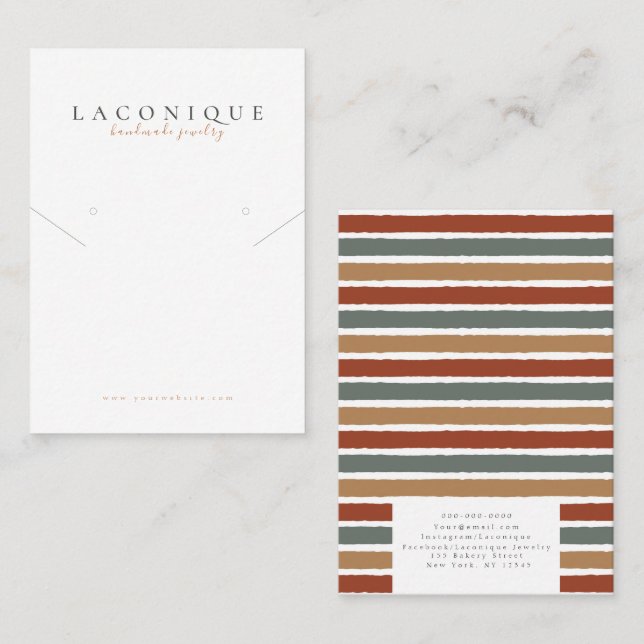 Tarjeta De Visita Pantalla de joyas | Moderno | Pastel (Anverso / Reverso)