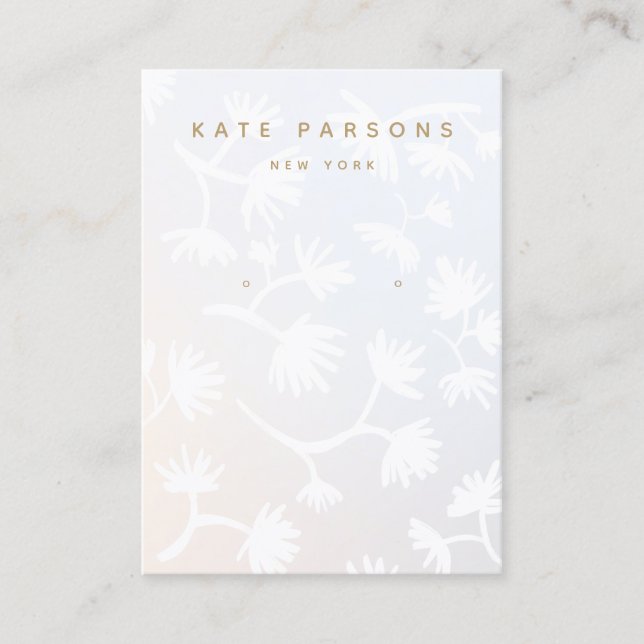 Tarjeta De Visita Pantalla De Joyas Ombre Floral Earl (Anverso)