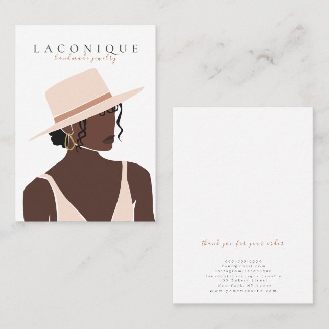 Tarjeta De Visita Pantalla de joyas | Retratos Chicas | Abstract Bus (Anverso / Reverso)