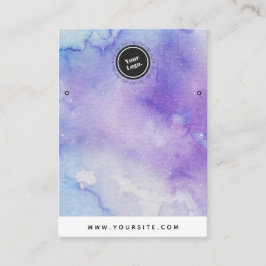 Tarjeta De Visita Pantalla de joyería con logotipo de mármol azul mo