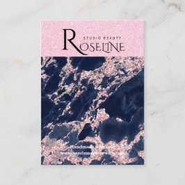 Tarjeta De Visita Pantalla de joyería de mármol rosa Purpurina de la