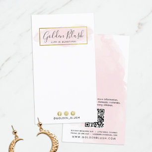 Tarjeta De Visita Pantalla de joyería de oro color de agua rosa Rubo