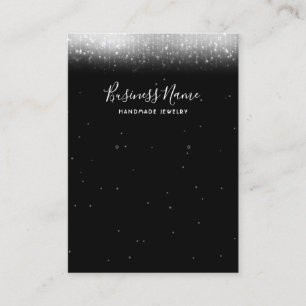 Tarjeta De Visita Pantalla de joyería Glam Black White Earl