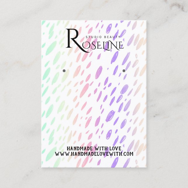 Tarjeta De Visita Pantalla de joyería iridiscente Rainbow Multi Colo (Anverso)