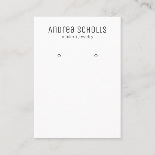 Tarjeta De Visita Pantalla de joyería moderna (Anverso)