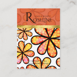 Tarjeta De Visita Pantalla de joyería naranja Soft Flowers