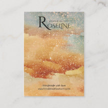 Pantalla de joyería purpurina de color azul dorado