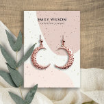 TARJETA DE VISITA PANTALLA DE LA OLA DE RUBOR DE PINK PINK STUD EARR<br><div class="desc">Si necesitas más personalización,  por favor,  no dudes en enviarme un mensaje a yellowfebstudio@gmail.com.</div>
