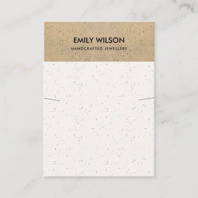 TARJETA DE VISITA PANTALLA DE LA TEXTURA DE TERRACOTTA RÚSTICA CERAM (Anverso)