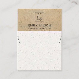 TARJETA DE VISITA PANTALLA DE LOGO DE TEXTURA DE TERRACOTTA RÚSTICA