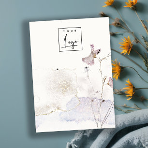 Tarjeta De Visita Pantalla de logotipo de barrido de flores pulsadas
