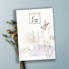 Tarjeta De Visita Pantalla de logotipo de la barandilla de flores pu