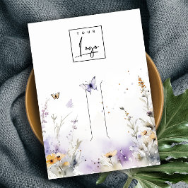 Tarjeta De Visita Pantalla de logotipo de mariposa de flores silvest