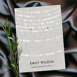 TARJETA DE VISITA PANTALLA DE LUCES GRIS LINEN ESTÚPIDAS DE GANANCI