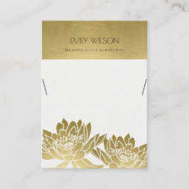 TARJETA DE VISITA PANTALLA DE NECKLACE DE FLORES ROYAL FAUX GOLD LOT
