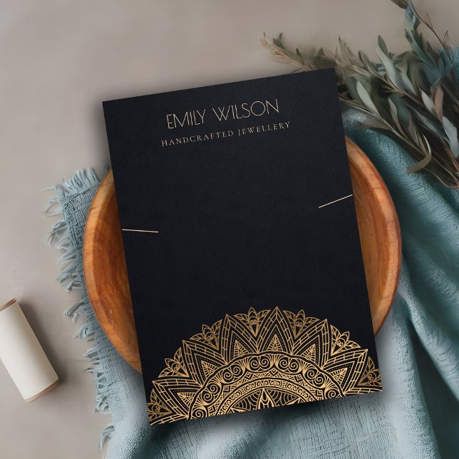 TARJETA DE VISITA PANTALLA DE NECKLACE DE MANDALA ORNADA CLÁSICO DE  (Subido por el creador)