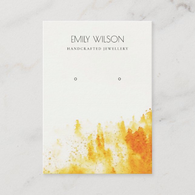 TARJETA DE VISITA PANTALLA DE NIEVE NARANJA AMARILLO (Anverso)