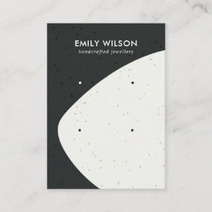 TARJETA DE VISITA PANTALLA DE OLA BLANCA Y NEGRA CERAMICA DE 2 ESTRU