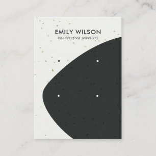 TARJETA DE VISITA PANTALLA DE OLA BLANCA Y NEGRA CERAMICA DE 2 ESTRU