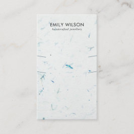 TARJETA DE VISITA PANTALLA DE PAPEL DE AQUA PETAL HECHO A MANO DURAN