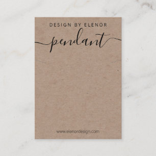 Tarjeta De Visita Pantalla de Pendor de collar Kraft