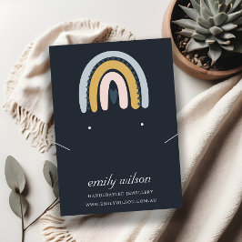 TARJETA DE VISITA PANTALLA DE RAINBOW SCANDI RUBOR NAVY EARRING NECK