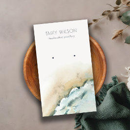 Tarjeta De Visita Pantalla De Recorrido De La Playa De Arena De Olas